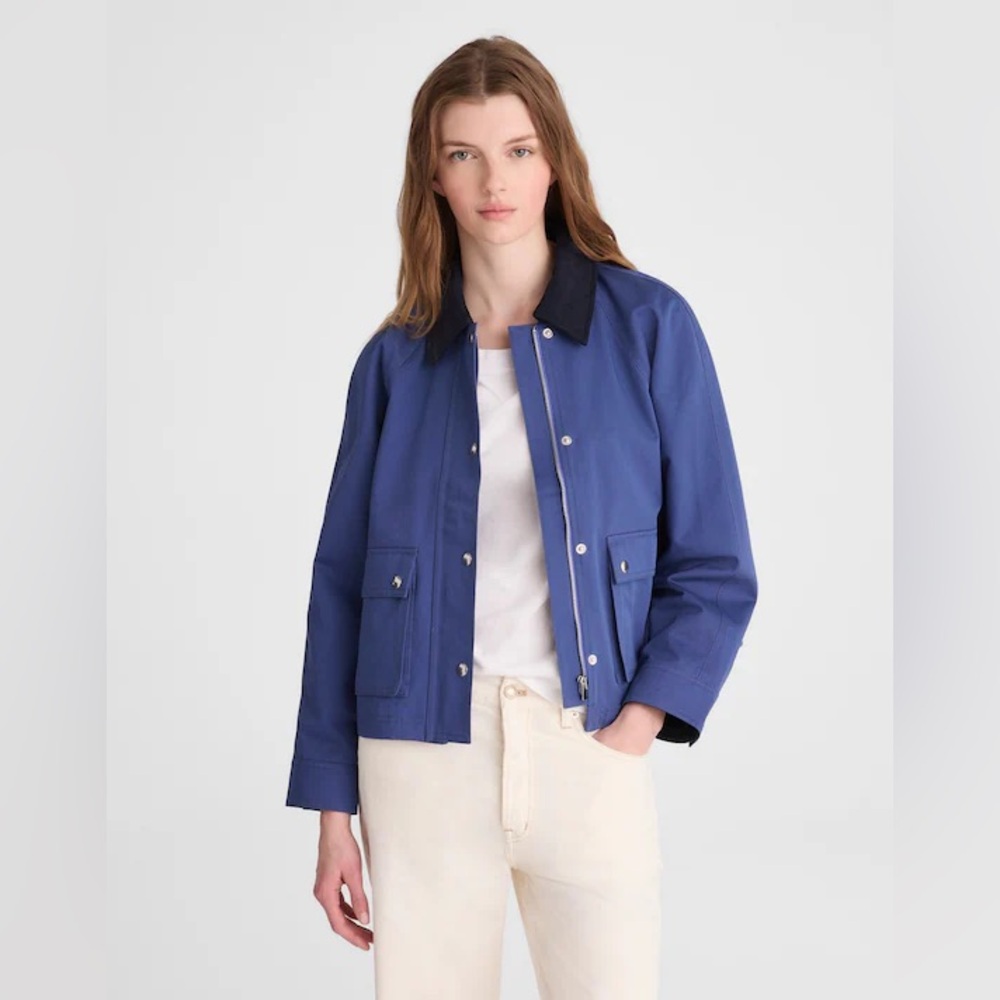 NWOT Madewell The Billie Short Jacket in Deep Blue